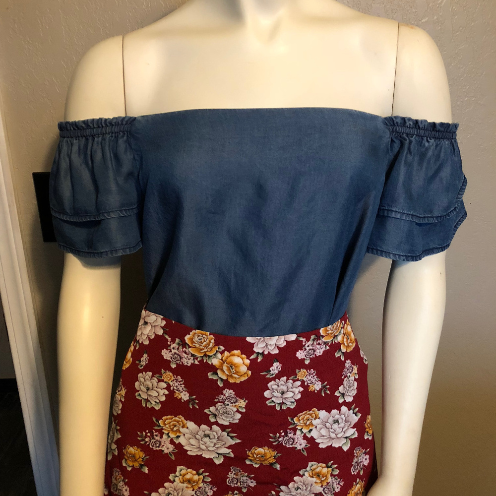 Tencel off the shoulder top